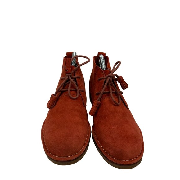 Hush Puppies Rust Suede Chukka Boots Mens Size 8.5 Lightweight Cushion Sole - Picture 6 of 8